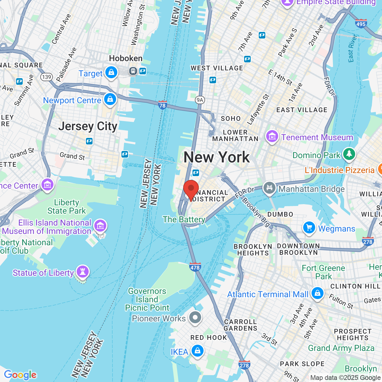 Google map image of our location in 39 Broadway Suite 2115 New York, NY